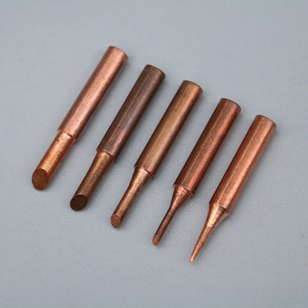 1/5PCS 900M T Series Pure Copper Soldering Iron Tip Lead-free Welding Sting For Hakko 936 FX-888D 852D+ Soldering Iron Station