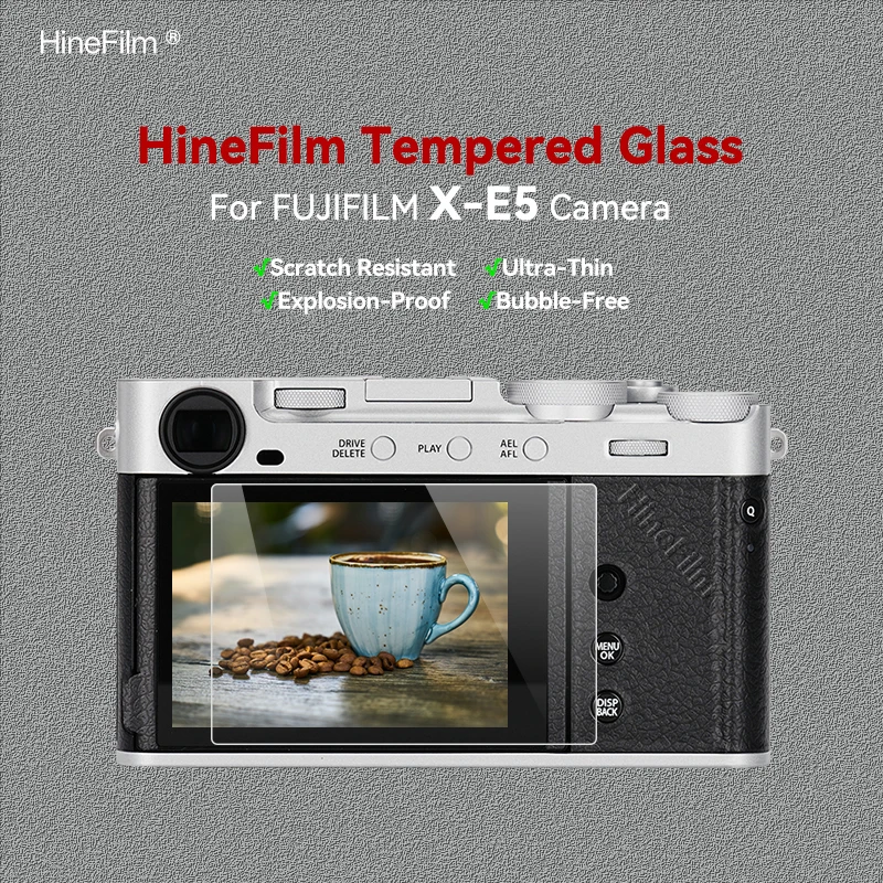 Hinefilm for Fujifilm X-E5 Camera Screen Protective Tempered Glass Fuji XE5 Camera Screen Protector XE 5 Guard Cover Glass