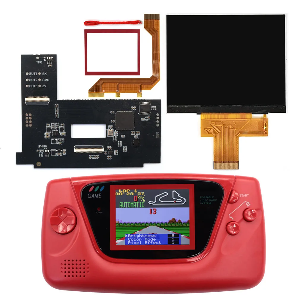 

Комплект LCD-экрана для Sega GG с подсветкой, 3.5 дюйма, 640*480, Retro Pixel HD IPS, с подсветкой, для игровой консоли Game Gear, выход на TV/HDMI