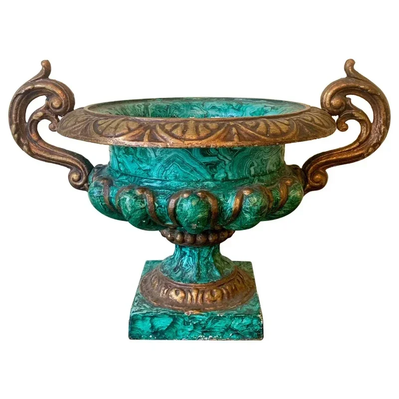 Brass characteristic malachite flower pot self-adhesive environmental protection