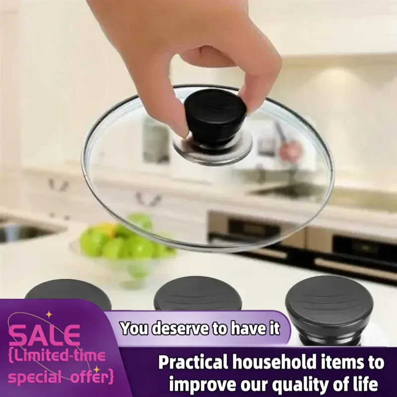1/2/4pcs Universal Plastic Glass Pot Button, Pot Cover Head, Pot Cover Handle, Cover Bead, Cover Cap, Pot Cover Accessories