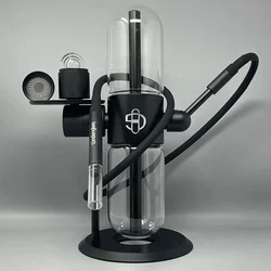 Juego de Cachimba de gravedad de cristal R & R, botella de agua giratoria 360, pipa Narguile Shisha, soporte completo para cigarrillos, accesorios para fumar 420