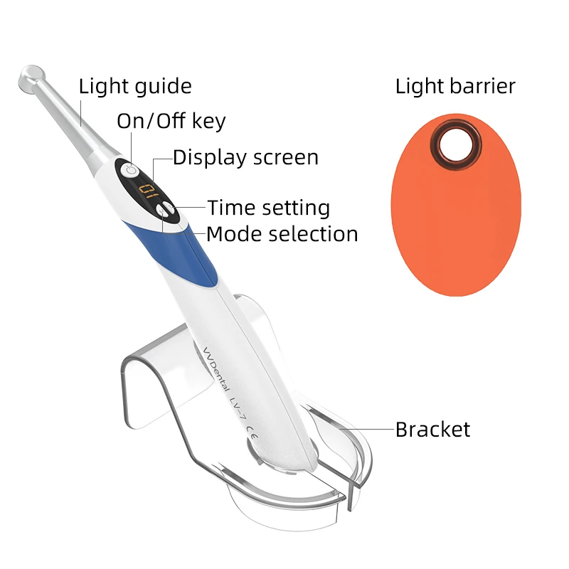 Dental Photopolymerize Lamp Curing Light  LED 1S Cordless Dental Photopolymer Lamp Resin Cure Orthodontics Dental Instruments