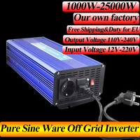 10000W 15000W 20000W Single Phase Pure Sine Wave Off Grid Wind Turbine Solar Inverter 12V~110V DC 100~240 VAC Output