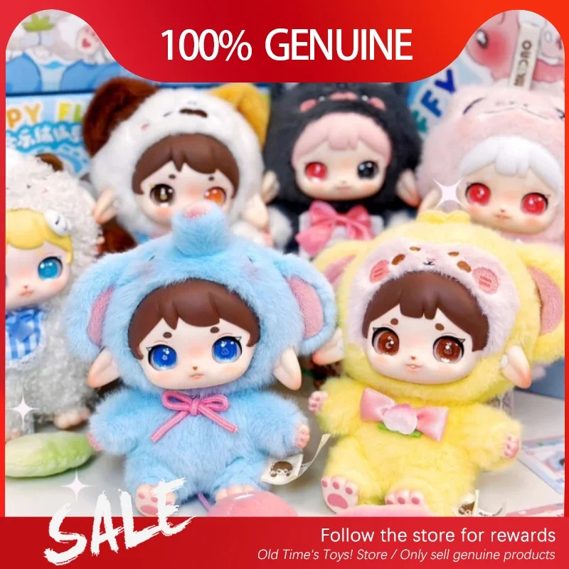 

Genuine Ruby Happy Fluffy Series Blind Box Cute Plush Desktop Ornamen Collect Model Doll Surprise Mystery Birthday Girls' Gifts