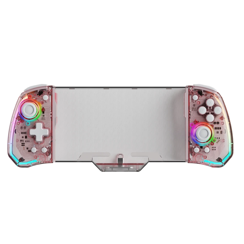 LinYuvo Gaming Controller for SWITCH with Hall Effect Joystick, Turbo, Dual Vibration, 6-Axis Gyro, 8-Color RGB Lighting KS43
