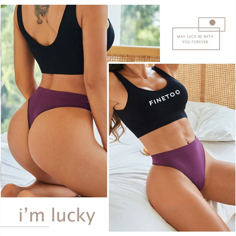 3PCS/Set Women Sexy Thong Seamless G-String Panties Female Soft New Fashion High Elastic Underwear Ladies Breathable Lingerie