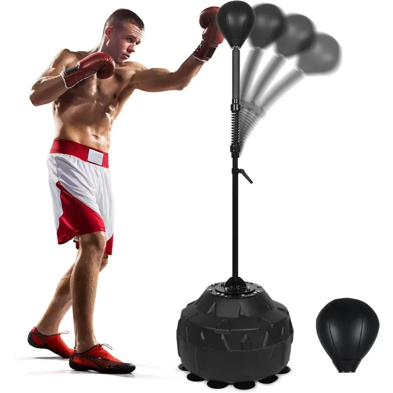 Height Adjustable Standing Speed Punching Ball Water Sand Filled Base For Boxing Training