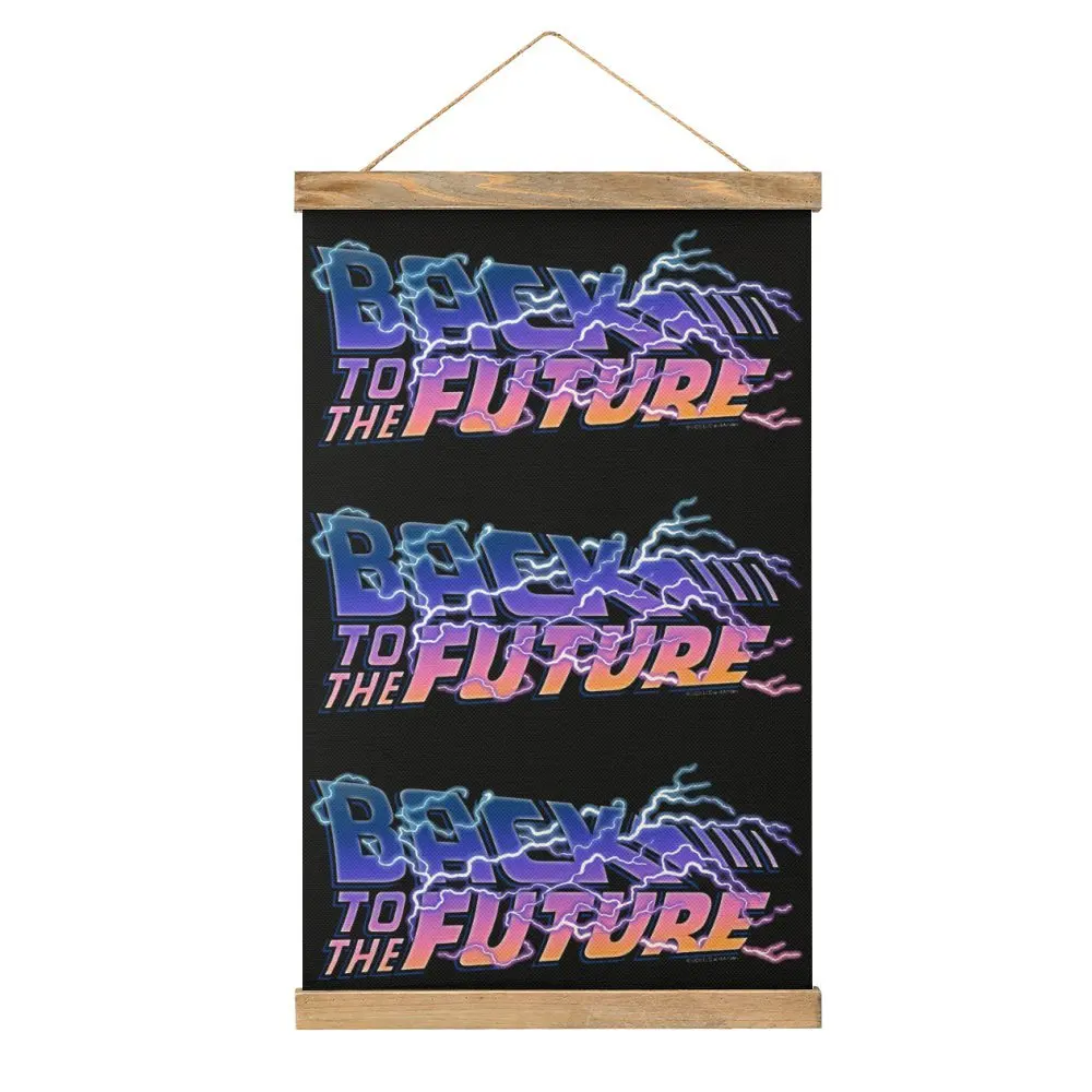 Canvas Hanging Picture Back To The Future 35th Anniversary Lightning Logo Graphic Geek Painting Bedroom Picture Hanging  Style H