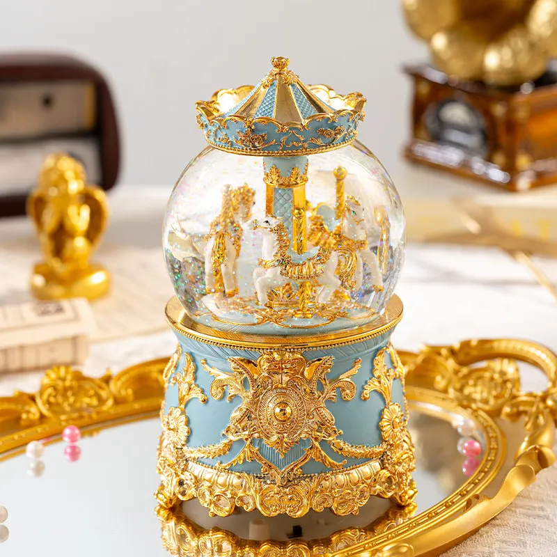 Crystal ball, carousel, music box, princess birthday gift, girlfriend, children's Valentine's Day