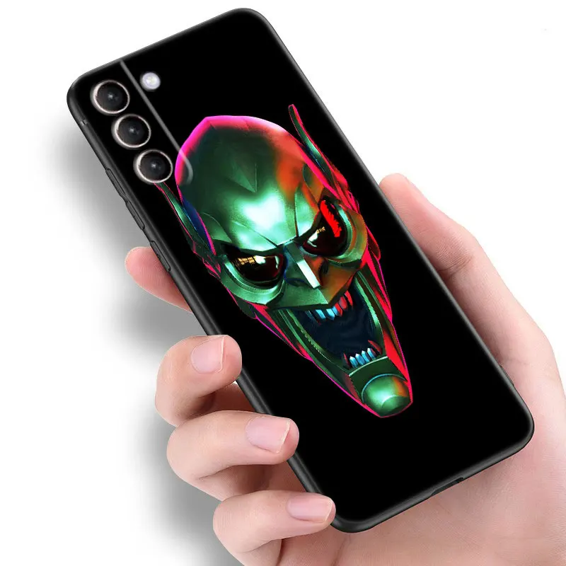 Green Goblin Phone Case For Samsung Galaxy S23 S22 S21 Ultra S20 FE 5G S10E S10 Lite S8 S9 Plus S7 Edge Black Cover