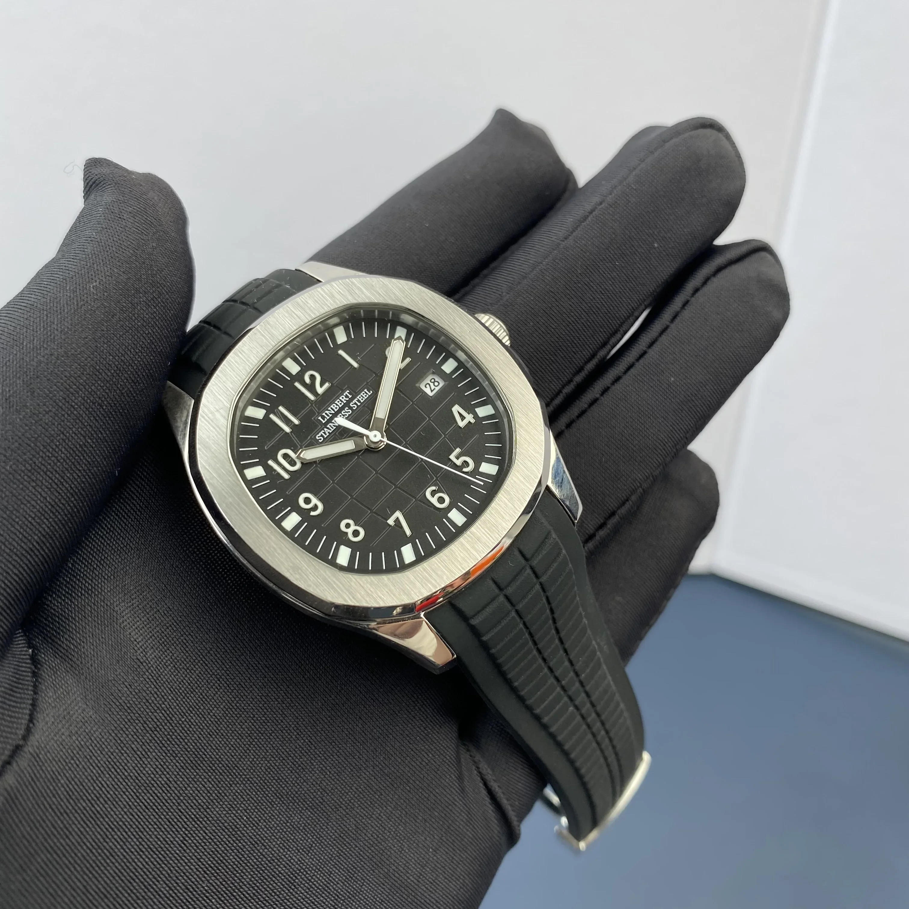 LIBERT デザイン新しい高級メンズ機械式時計ステンレス鋼デジタル発光パテックトップブランドサファイアガラス時計リロイホム