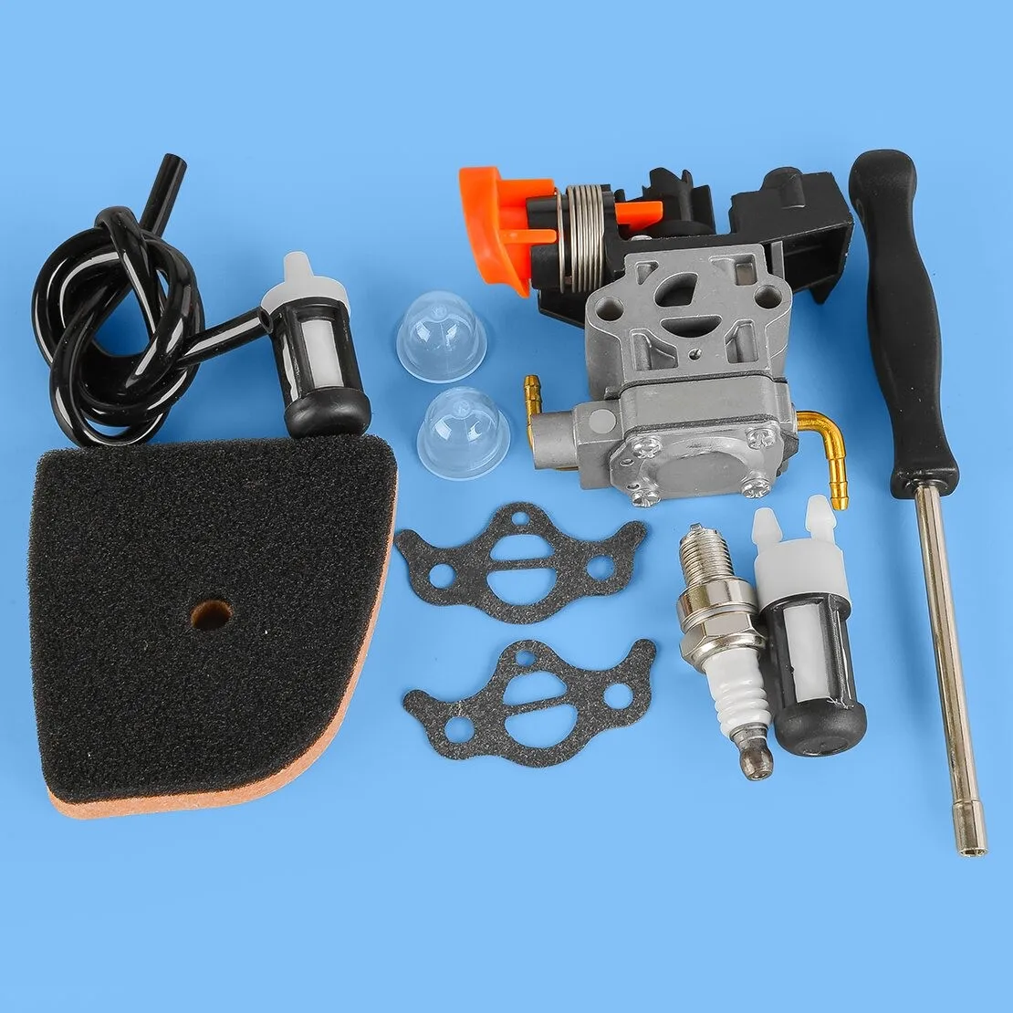 Brush Cutter Trimmer Carburetor Carb Maintenance Kit Gasket Hose Primer Bulb Spark Plug Tool For Stihl FS94 RC-E Z KM94 HL94 94R