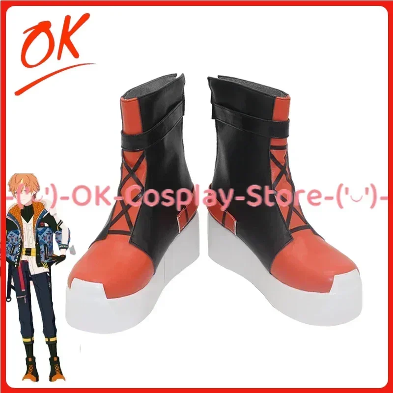 [Customized Size] Project Sekai Akito Shinonome Cosplay Shoes Game Roleplay Costume Halloween Carnival Party Boots PU Leather