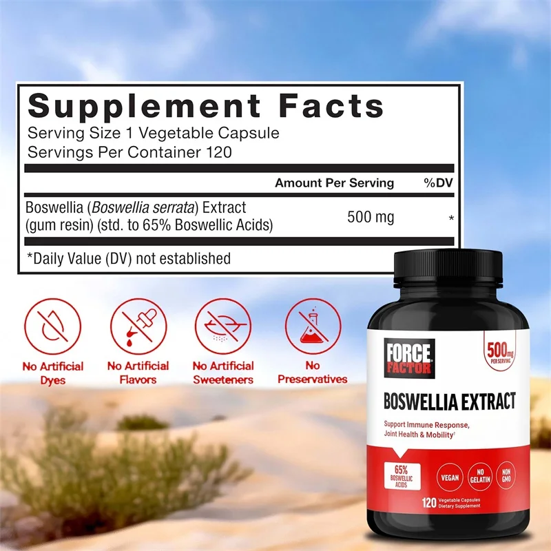 Boswellia Extract - Supports Comfort in The Knees, Back, and Hand Joints, Maintains Flexibility, and Relieves Pain