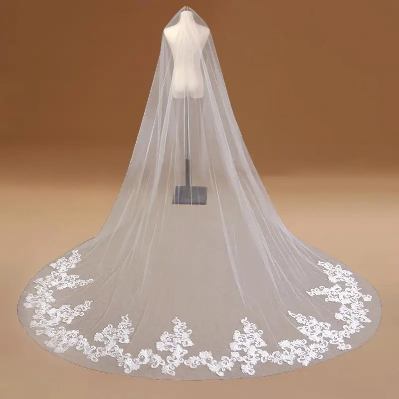 

Bridal Long Veil Wedding Accessories 3 Meters Tail Veils