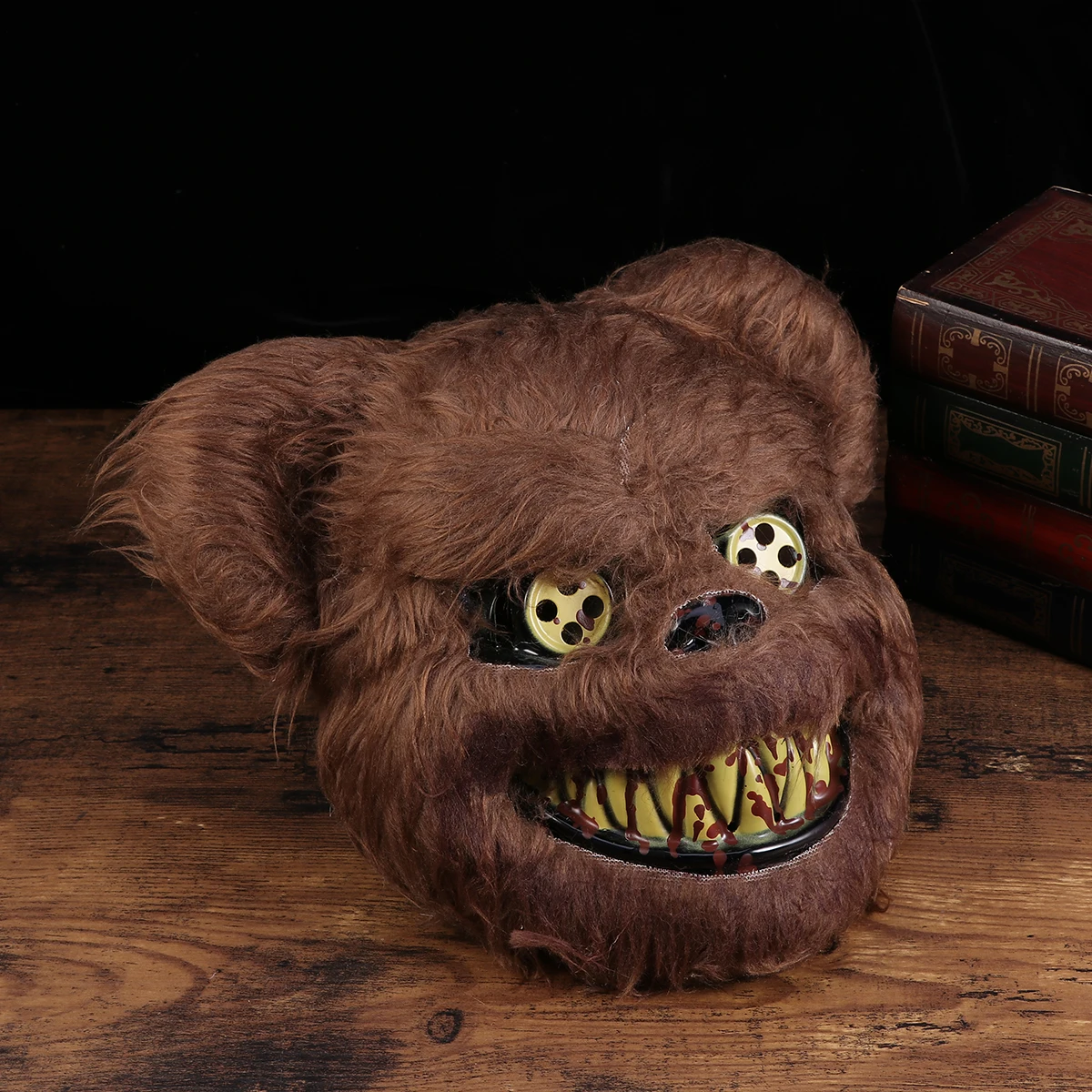 

Bear Head Mask Furry Brown Costumes Scary The Animal Halloween Prop Party Clothing