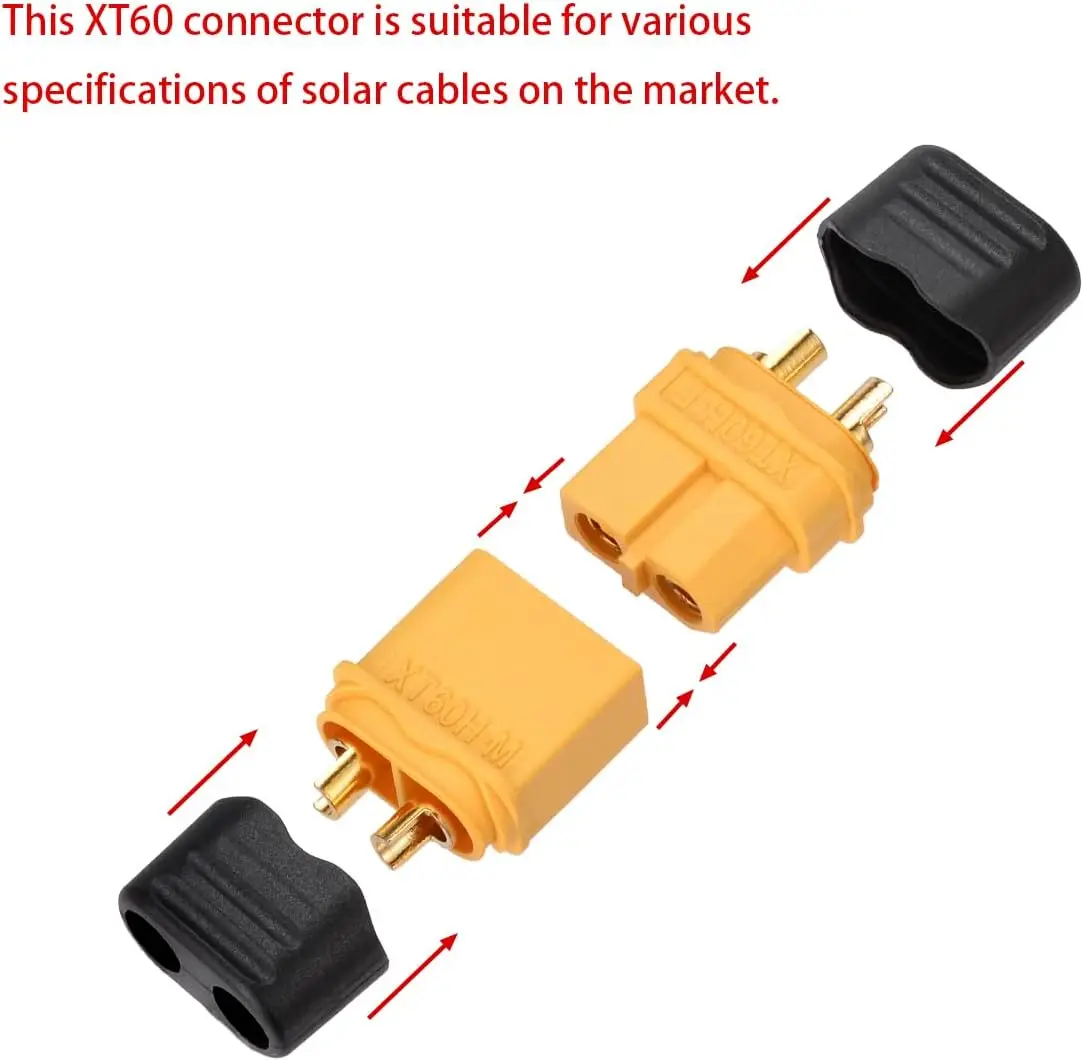 XT60 Male Female Bullet Adapters XT60 Connector Power Plugs with Sheath for RC Lipo Battery Car Boat XT-60-M XT-60-F Connectors - view 4