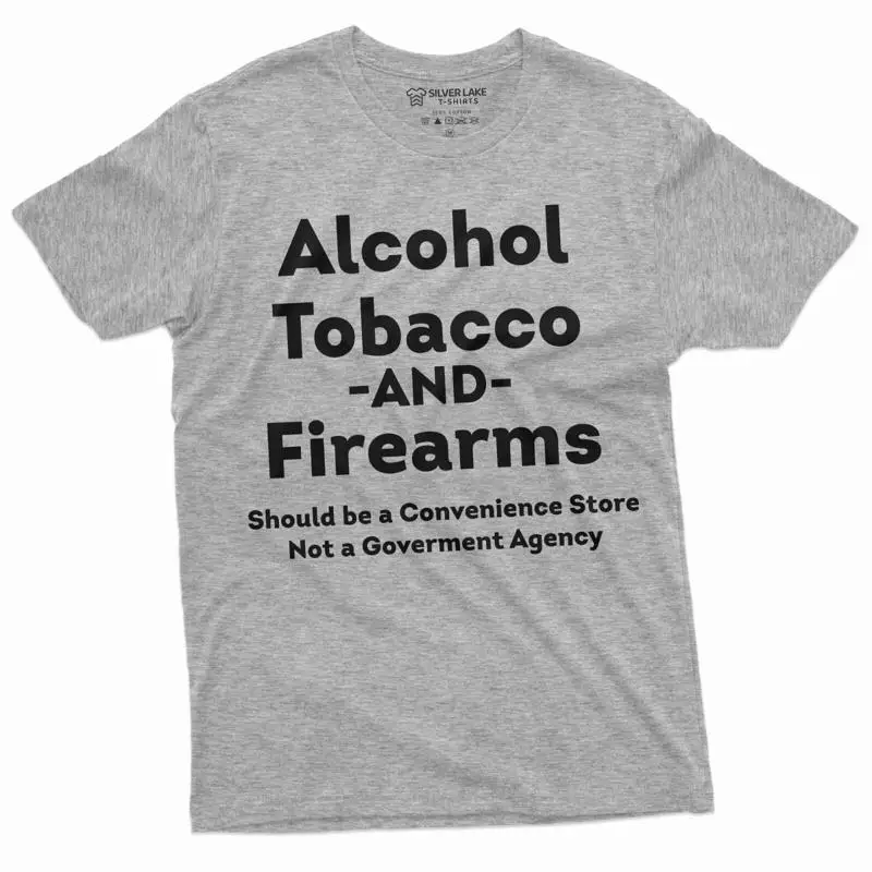 

Мужская забавная футболка ATF Alcohol Tobacco Firearms, приказка на день рождения