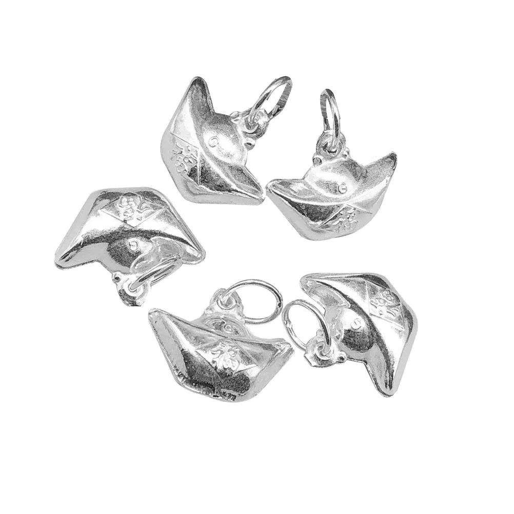 

5Pcs Fu Character Pendant Silver DIY Jewelry Accessories Hanging Charm for Necklace Bracelet Earrings Keychain