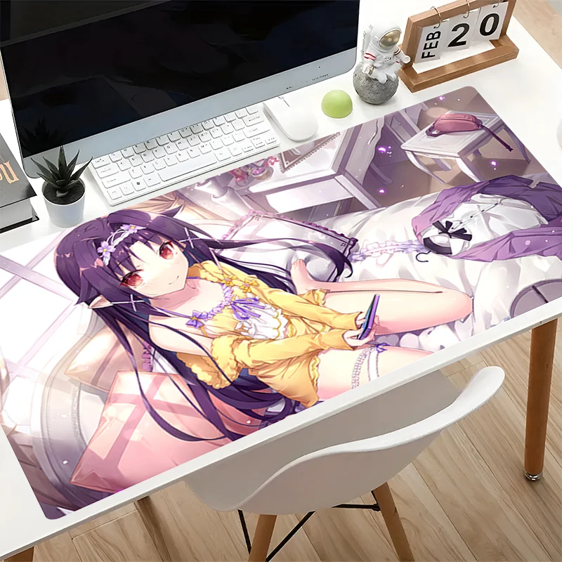 Mouse pad S-sword Art Online kawaii Anime Desk Mat Large xxl Gaming Keyboard Pad Office Computer MousePad Anti Skid Cute carpet
