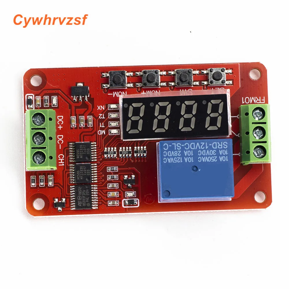 Multifunction FRM01 12V Relay Module Infinite Loop Timing 1 Channel Self-lock Relay Cycle Timer Module Automation Delay Loop