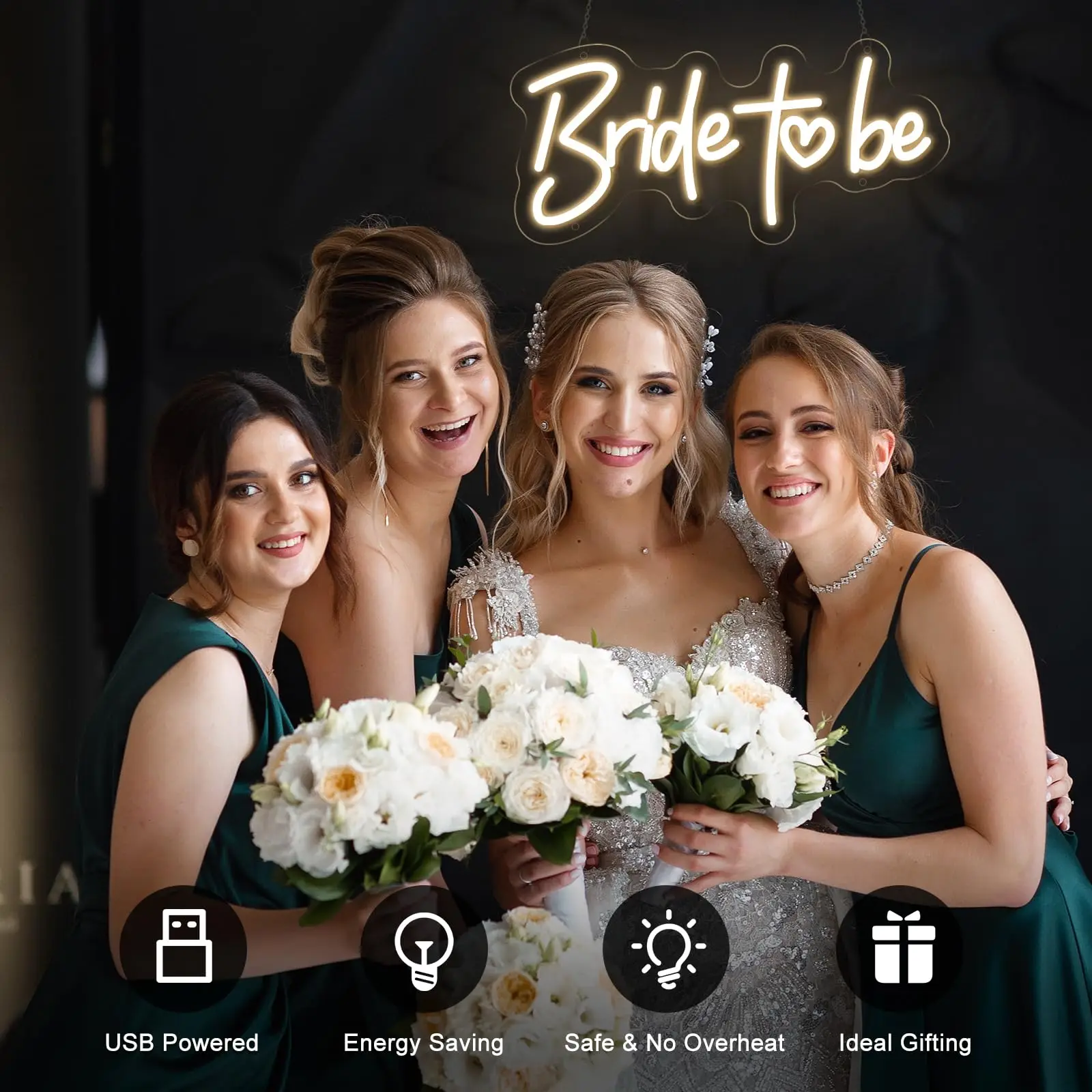 العروس لتكون علامات النيون لديكور الحائط أضواء LED عكس الضوء غرفة رومانسية الديكور لحفل الزفاف المشاركة الفن تضيء تسجيل