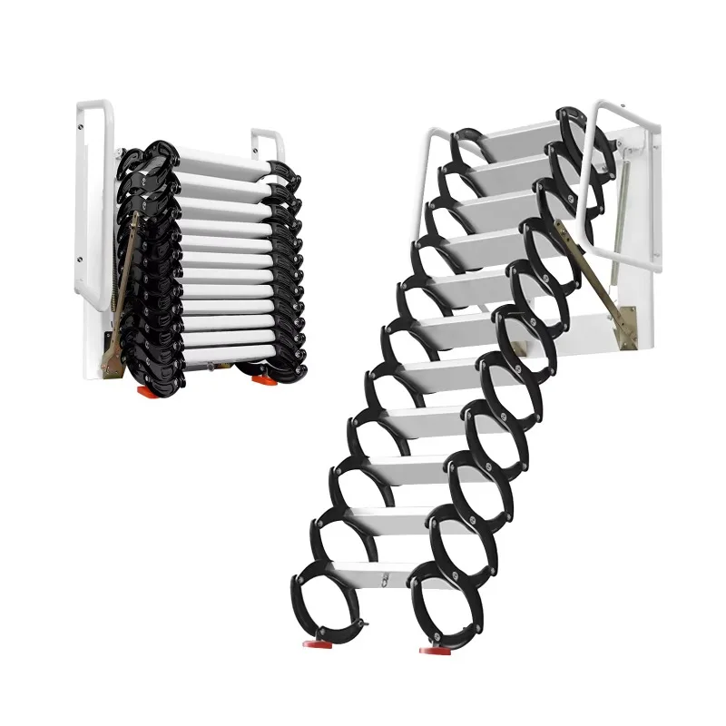 Customized Electric Automatic Attic Ladder Folding Modern Design Aluminum CE Certified Ceiling Hanging Step Stairs