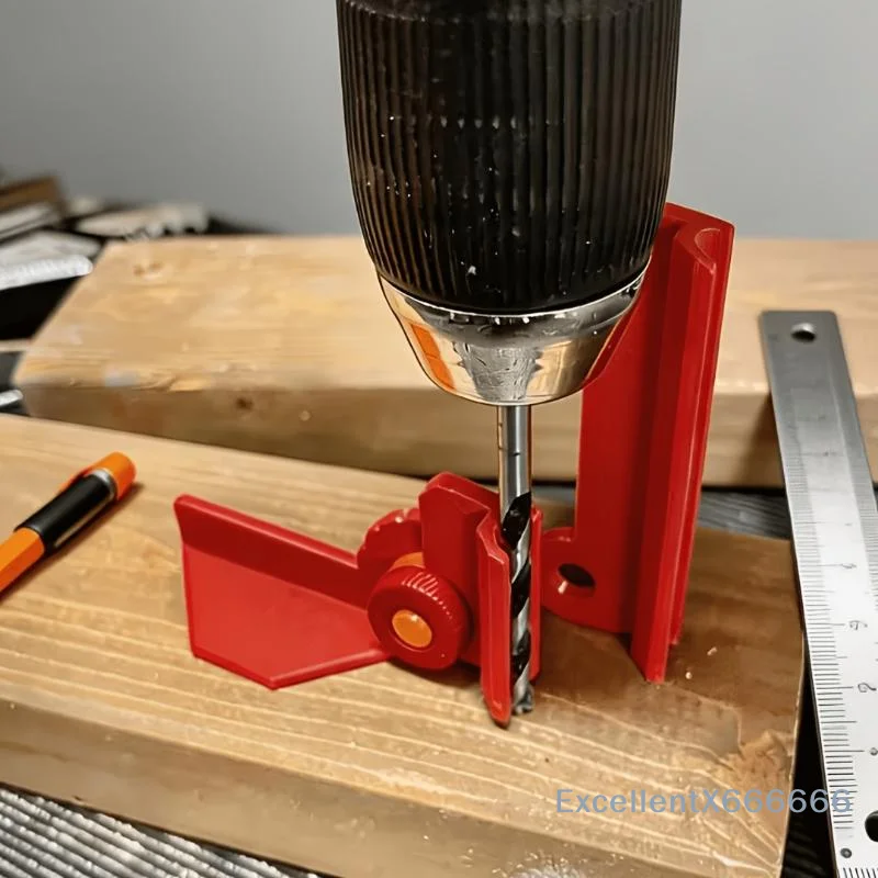 Easy Operation 5-Angle Drilling Guide Rail 0°to90° Adjustable Short Drilling Jig for Household DIY Furniture Repair Work