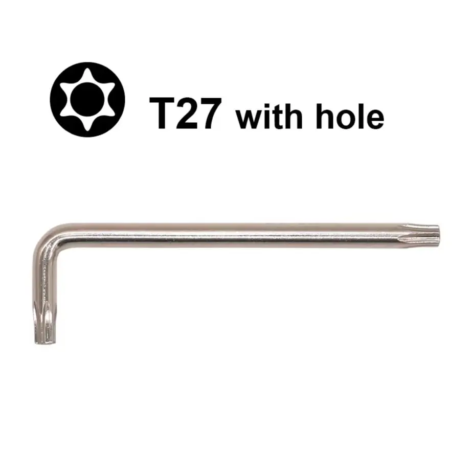 

5*25*83mm Torx T27 L Key With Hole Screwdriver CR-V Steel Screw Driver Professional Repair Tool Wrench