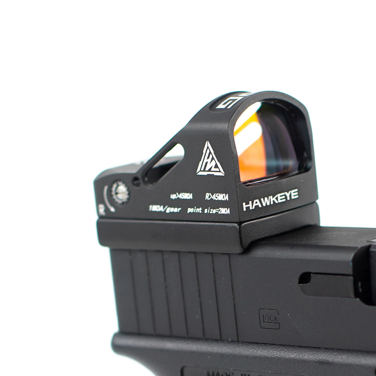 Imagem -02 - Hawkeye Optics Mini Visão Reflexa com Picatinny Ponto Vermelho Rmr Rpg Caça Glock Pegada