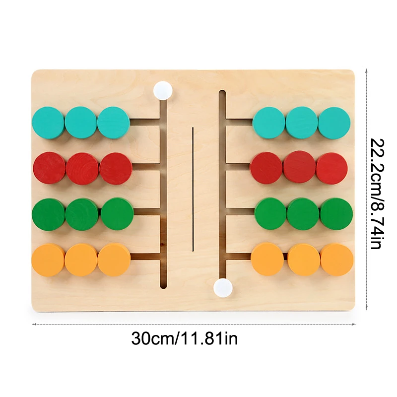 Jouets d'apprentissage Montessori aux couleurs assorties, Puzzle coulissant pour enfants de 3 4 5 6 7 ans, jeu de logique préscolaire, casse-tête pour garçons et filles