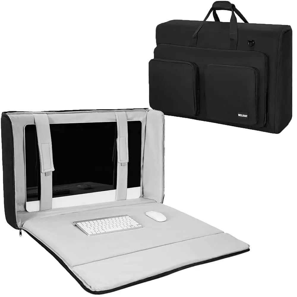 

Free ShippingMonitor Carrying Case for 19\-24\ Screens, Padded Monitor Travel Bag, Multi-Pocket Protective Case for Moving, Stor