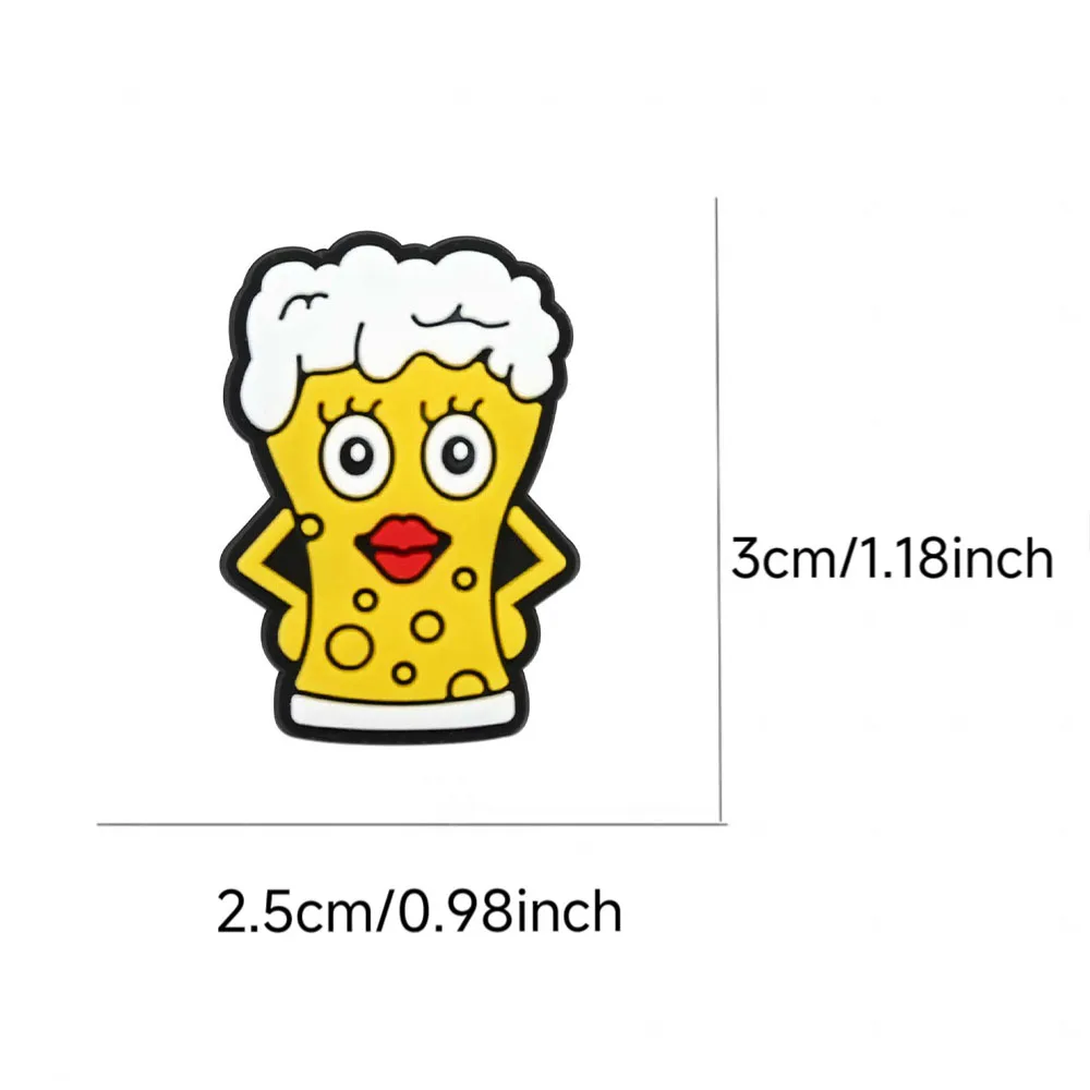 New 1-30pcs Cartoon Beer Oktoberfest Series PVC Shoe Charms Accessories DIY Detachable Sandal Wristbands Decorations Party Gift