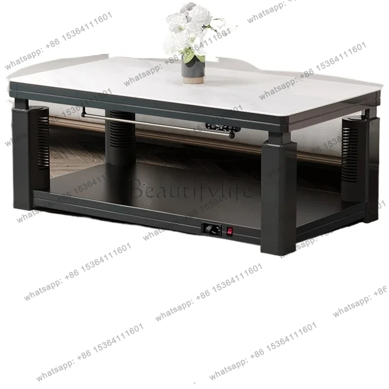 lifting table coffee table all-in-one new electric heating table living room heating household rectangular electric heater