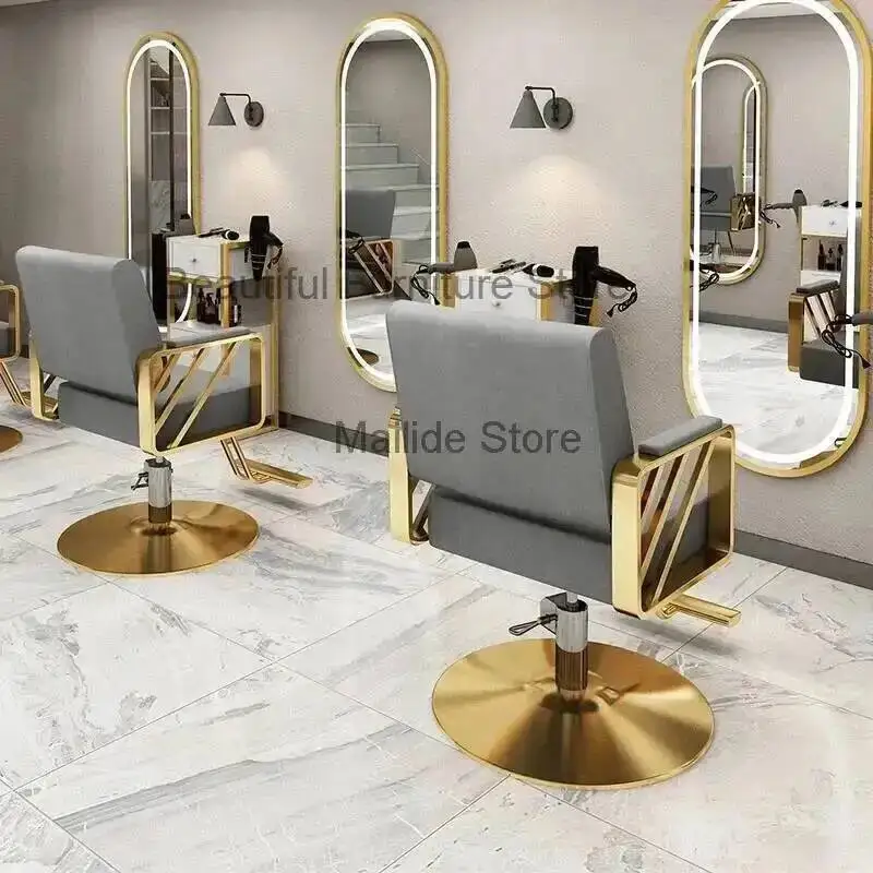 Simple Luxury Hair Salon Barber Chairs Light Salon Furniture for Beauty Salon Chair Lift Swivel Chair Special Hairdressing Chair