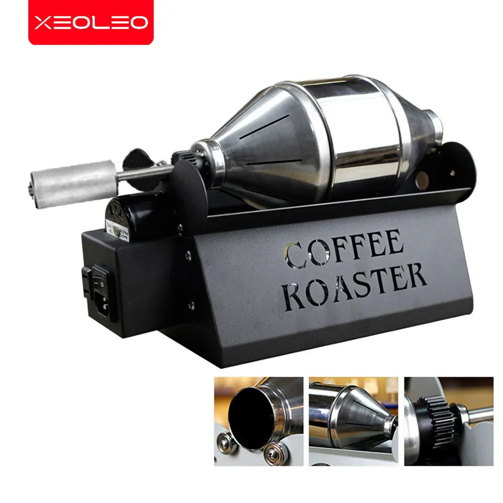 Xeoleo Commercial Coffee Roasters Capacity 200g Gas Heating Coffee Bean Roasting Machine Hosehold Baking Nut Baker Roaster