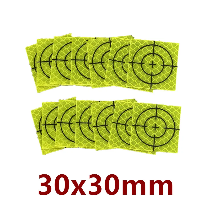 50pcs Super Power Fluorescent Green Reflector Sheet Reflective Tape Target 20X20/30X30/40X40/50X50/60X60MM