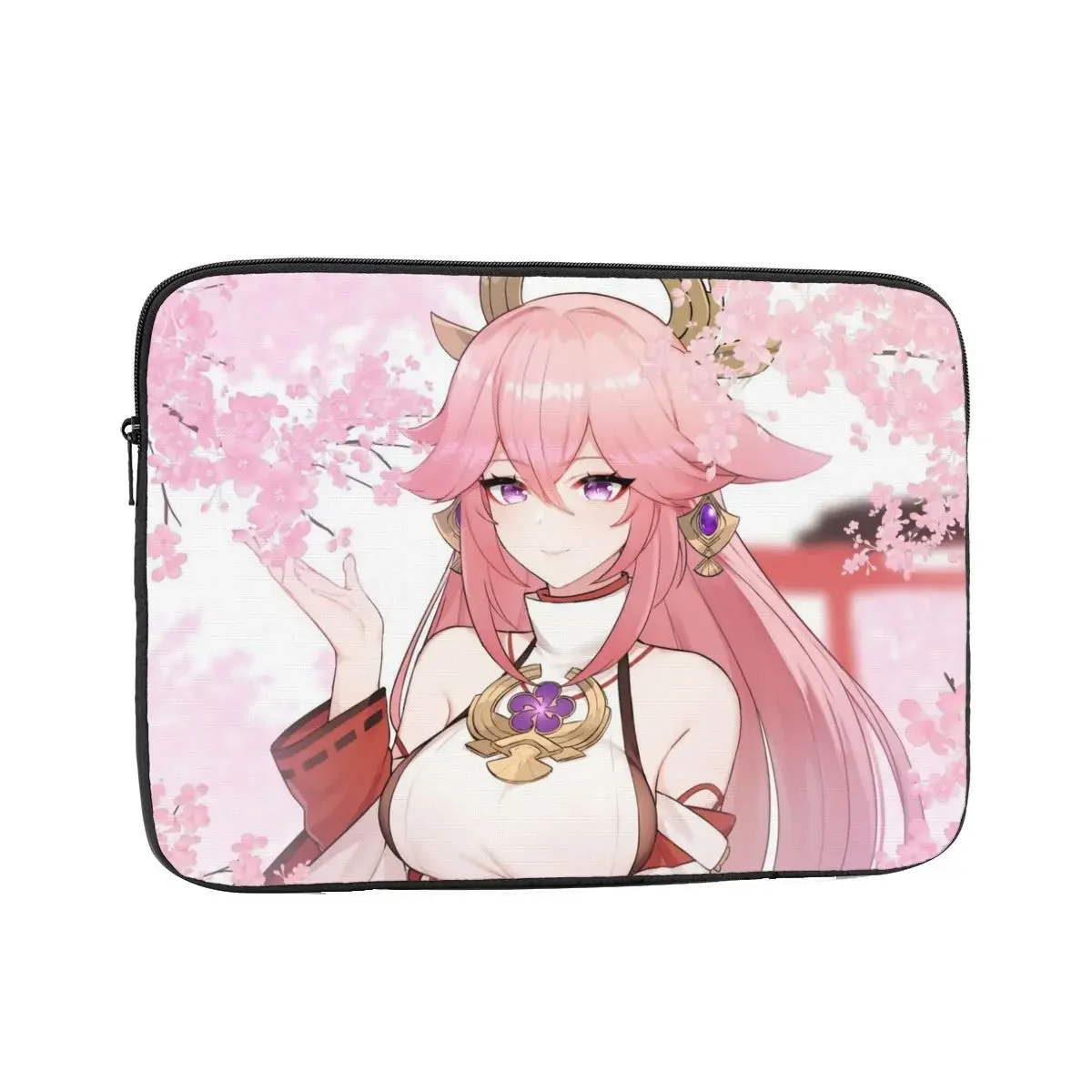 Genshin Impact Laptop Sleeve Case 12 13 15 17 Inch Yae Miko Anime Notebook Bag Case Computer Shockproof Case Bag