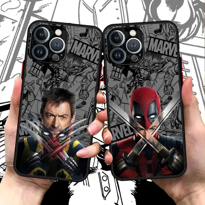 funda Phone Case for iPhone 15 Pro Max 14 Plus 12 13 11 Pro Max SE 7 8 14 Pro XR XS X 15Pro 12 Mini Deadpool And Wolverine