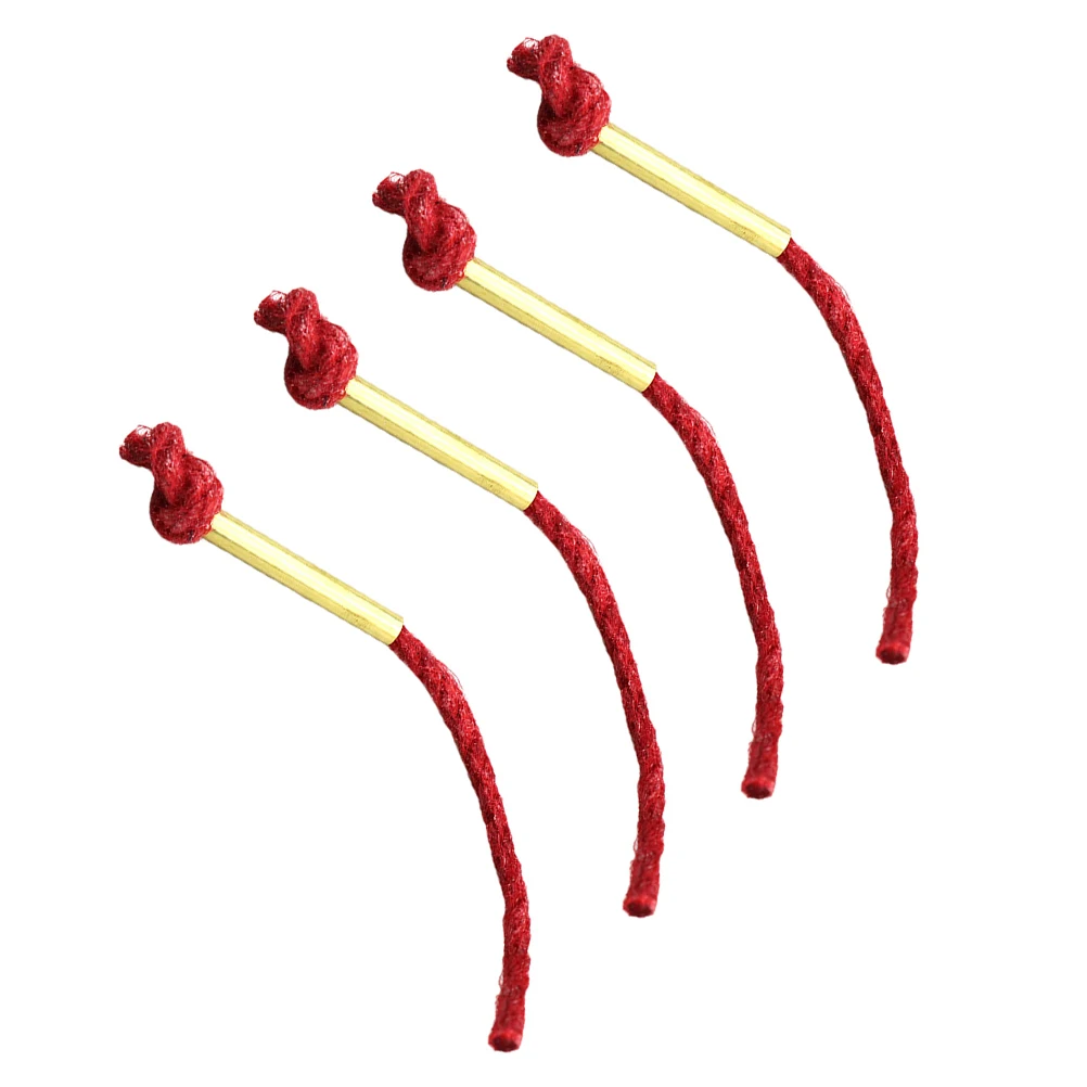 

4 Pcs Fever Thread Red Hemp Rope Campfire Starter Survival Camping Emergency Starters for Campfires Accessories
