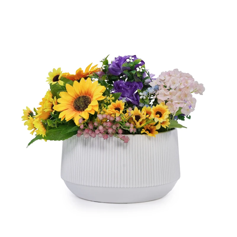 

Built Built drainage Ceramic Drainage Drainage hole Finish Glossy Healthy Hole Use 2 Pieces Ceramic Flowerpot, Modern Planter fo