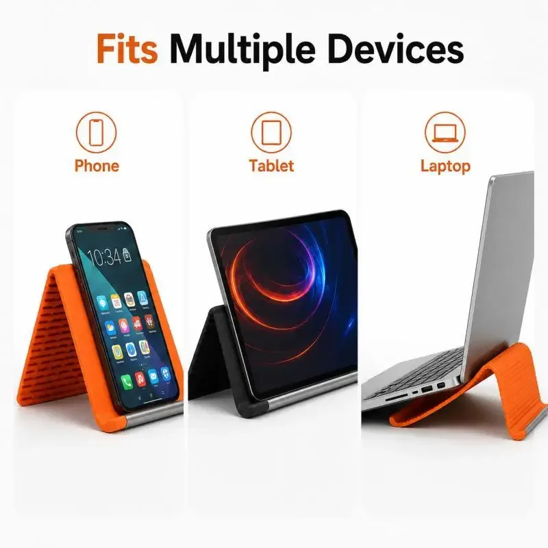 Tragbarer, verstellbarer, faltbarer Ständer für Telefon, Tablet, Laptop, Mehrwinkelhalter für Zuhause, Büro und Reisen – Detail 6