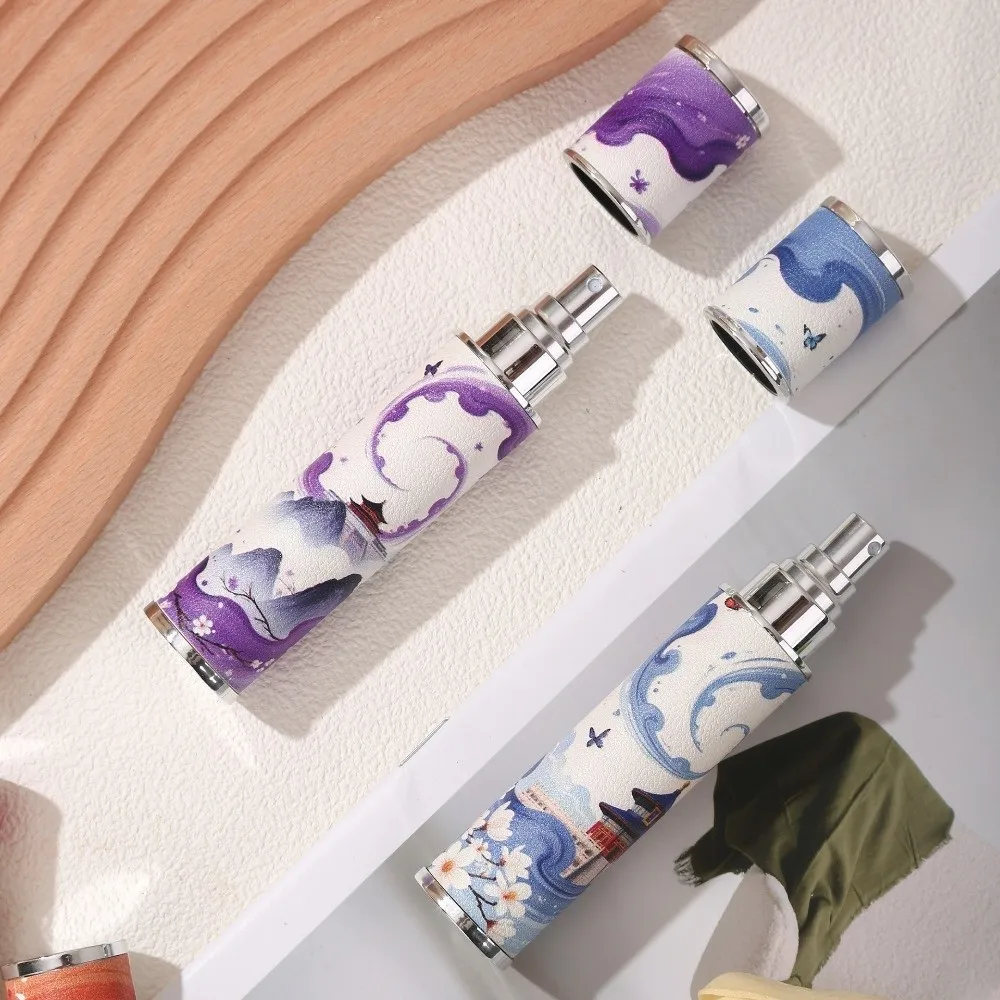 PU Lederen Parfumflesje Lege lekvrije Cosmetische Container 10 ml Hervulbare Ultrafijne Mist Geurcontainer voor Vrouw