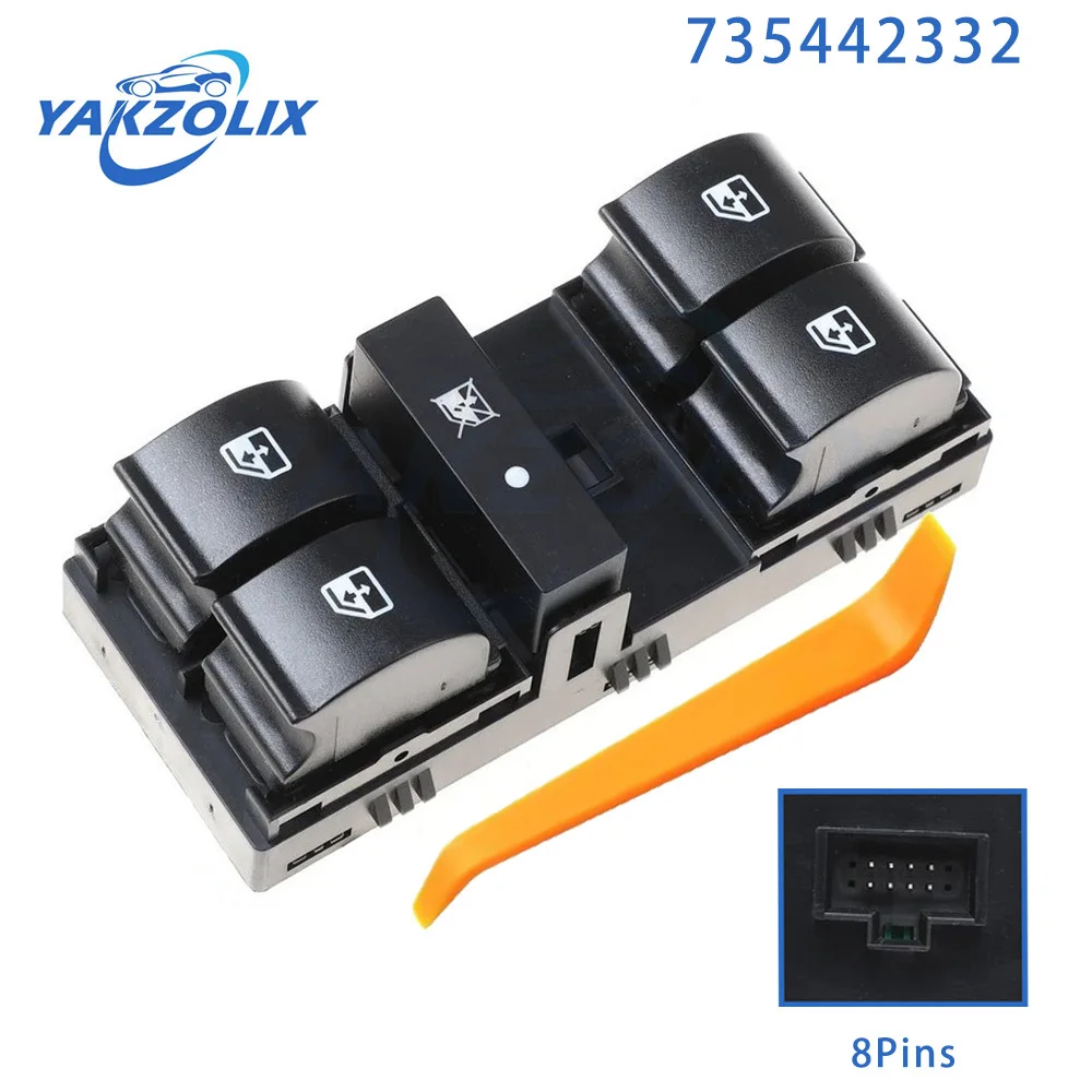 735442332 For Fiat Palio Adventure 2003 2004 2007 Siena 200 Electric Power Window Control Switch Glass Lifter Button 735442332