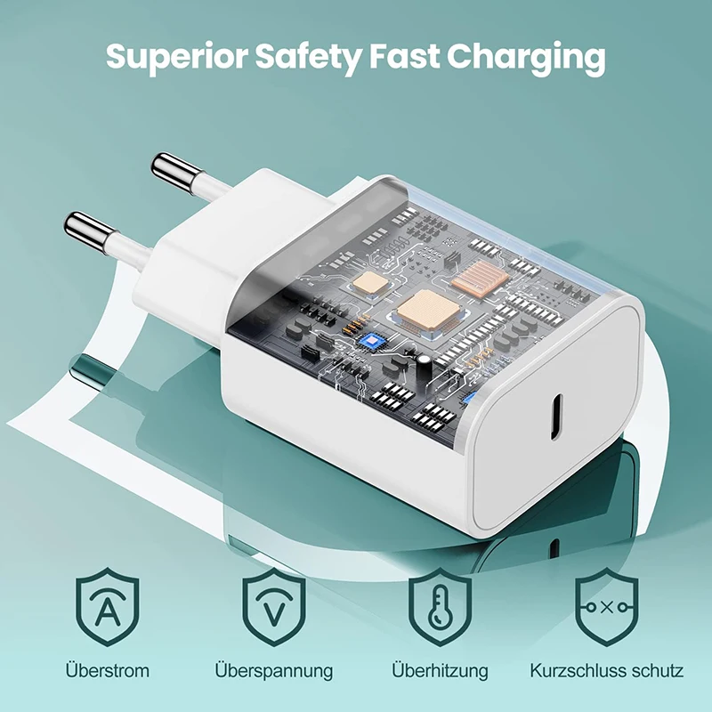 For Apple Original PD 35W Type C Quick Charger For iPhone 17 16 15 14 13 12 11 Pro Max Samsung Xiaomi Fast Charging Charge Cable