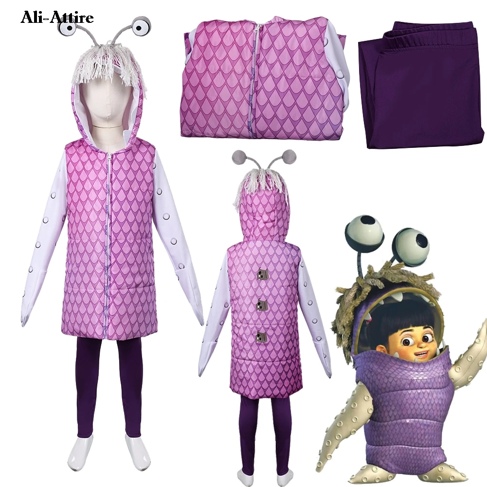 

Cartoon Monsters Inc Cosplay Boo Purple Top Pants Kids Clothes Party Disguise Roleplay Halloween Costume Carnival Outfits Suit