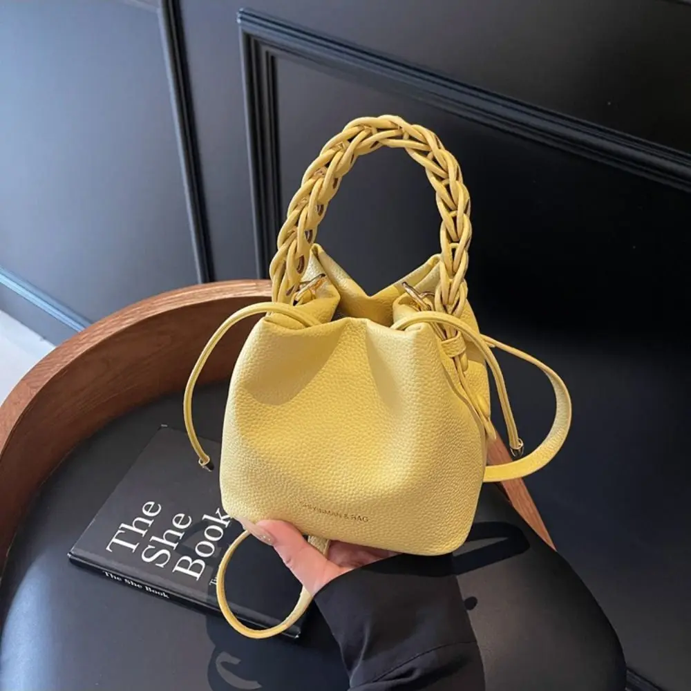 Borsa a tracolla da donna in pelle PU moda Borsa a secchiello versatile minimalista Borsa a tracolla durevole alla moda da viaggio