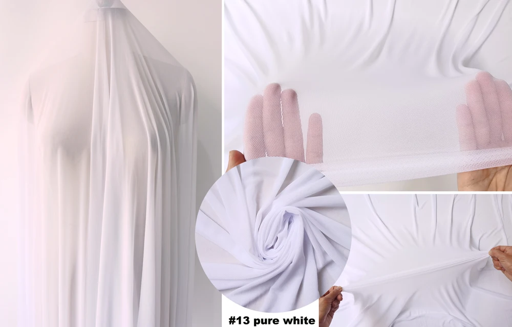 50cm*150cm Nylon Net Fabric Skin Color 4 Way Stretch Spandex Mesh Underwear Stockings