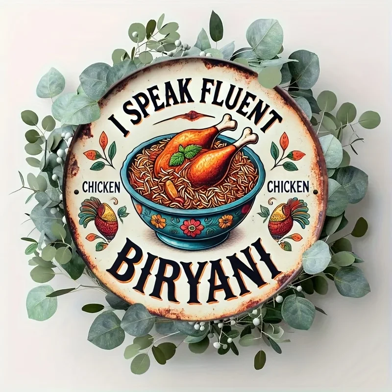 Letrero decorativo de pared con diseño retro de arroz con curry, ilustración colorida de sopa de pollo y fideos, ideal para decoración del hogar, la cocina y el bar.